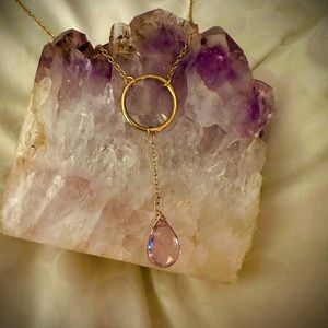 Amethyst Drop Necklace